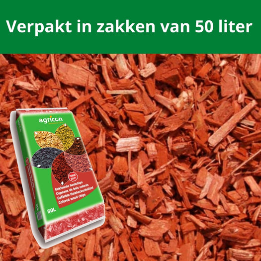 Houtsnippers Rood 500 liter Boomschors.nl