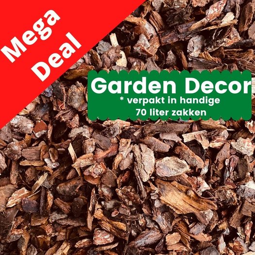 Garden Decor Boomschors in zakken van 70L gratis levering Boomschors.nl