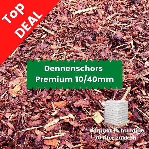 Premium Dennenschors in zakken verpakt 5040 Liter Boomschors.nl